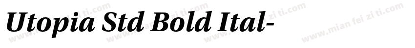 Utopia Std Bold Ital字体转换